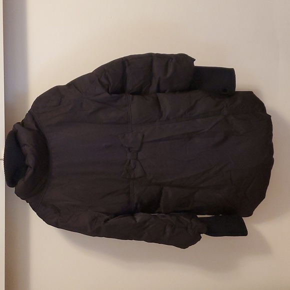 Soia & Kyo down / feather puffer winter coat. Black. L. Bow detail at the back. - Picture 2 of 16